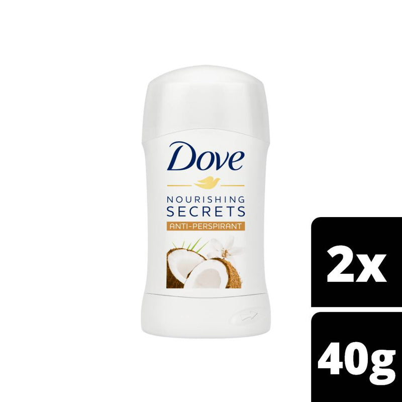 Dove Women Deodorant Stick, Coconut and Jasmine, 40g (Pack of 2)