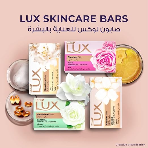 Lux Soap Bar, Soft Rose, 170g (Pack of 6)