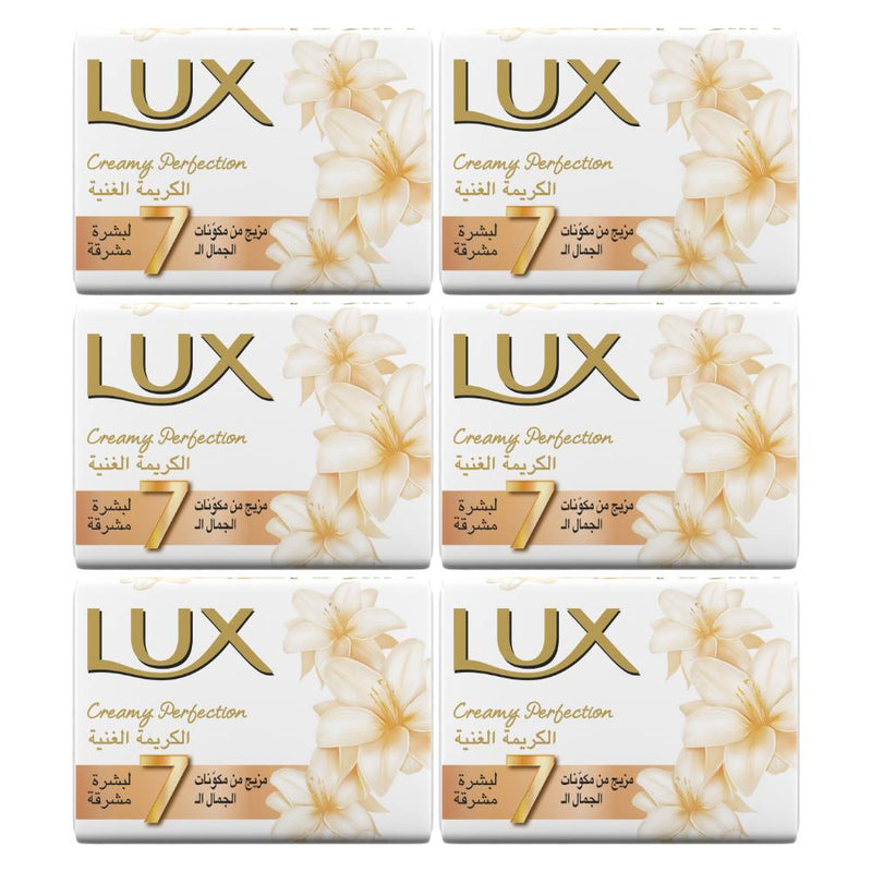 Lux Soap Bar, Creamy Perfection, 120g (Pack of 6)