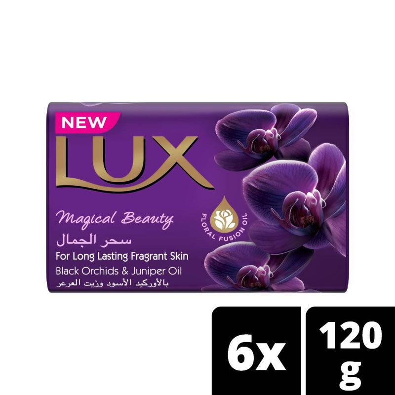 Lux Bar Soap Magical Orchid, 120g (Pack of 6)