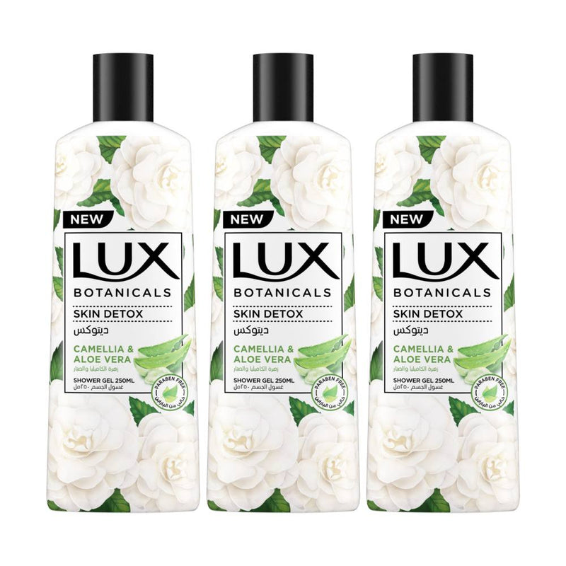 Lux Body Wash, Camelia & Aloe Vera, 250ml (Pack of 3)